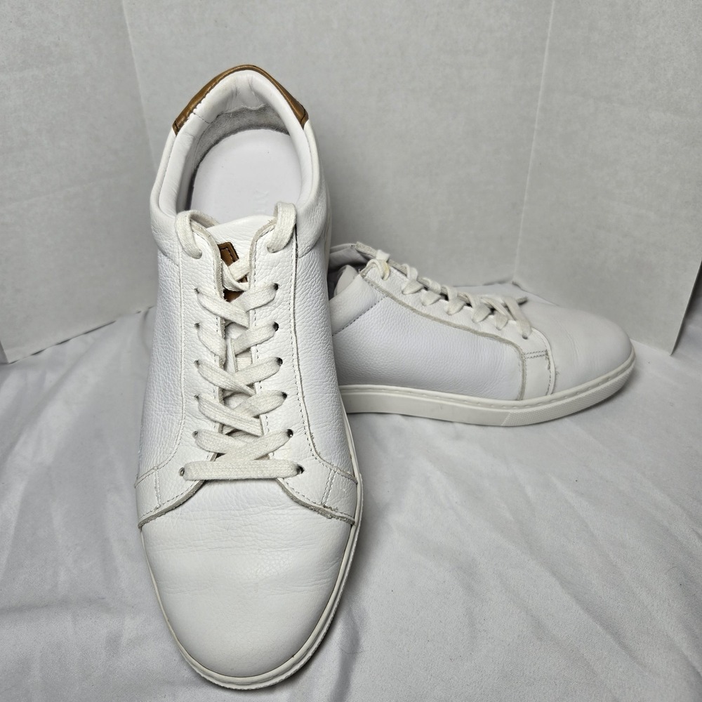 Allen Edmonds Mens COURTSIDE White Leather Lace Up Casual Sneakers Size 7E #3580